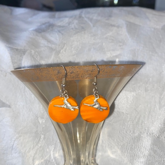 Handcrafted Witch Flying by the Moon Earrings - Picture 2 of 4